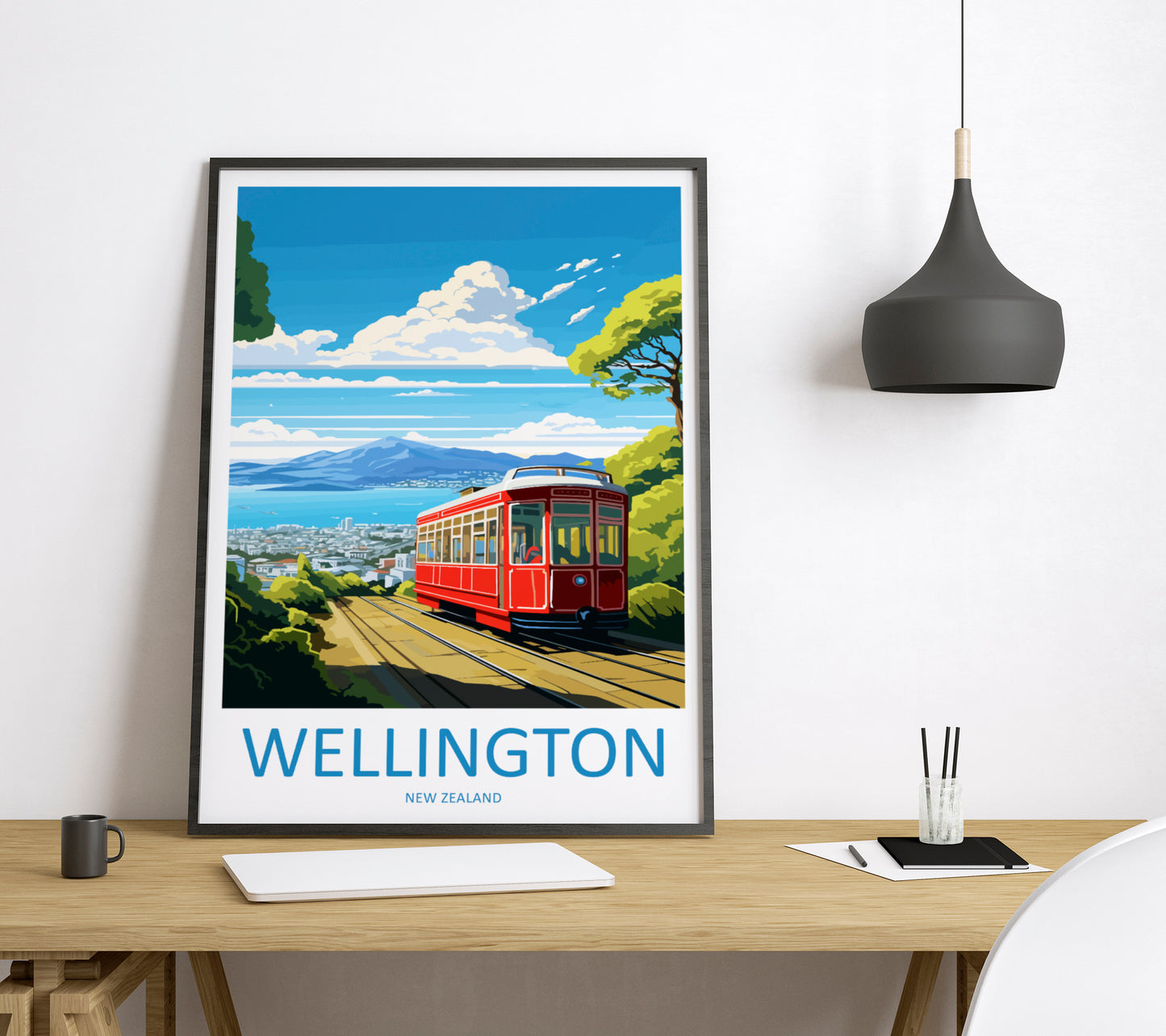 Wellington New Zealand Travel Poster