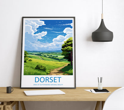 Dorset England Travel Poster