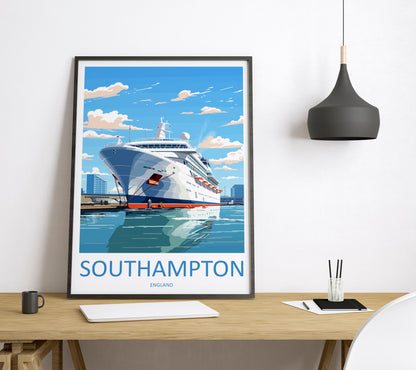 Southampton England Travel Poster