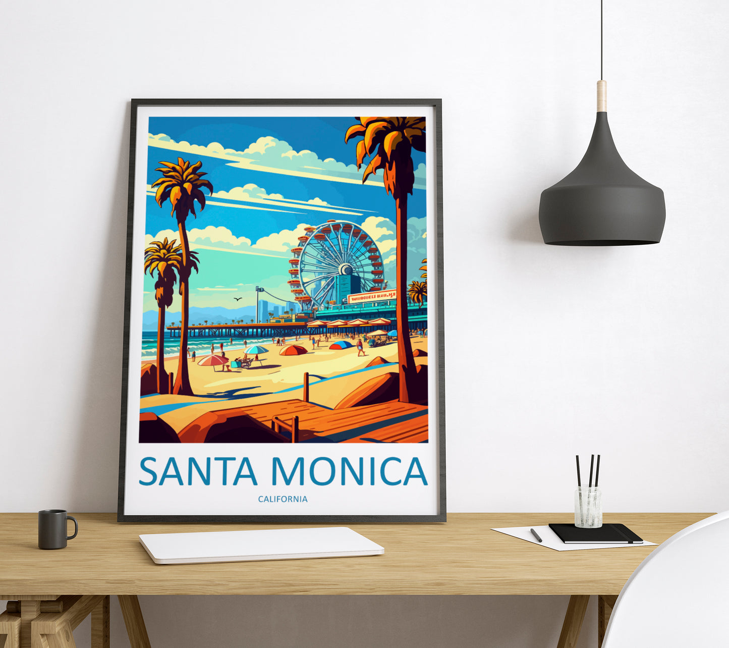 Santa Monica USA Travel Poster