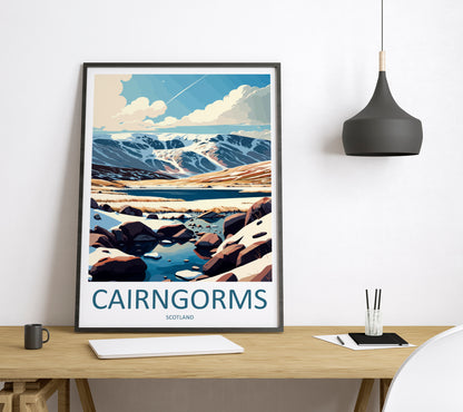 Cairngorms Scotland Travel Poster