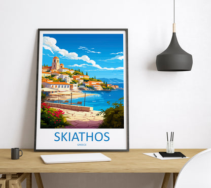 Skiathos Greece Travel Poster