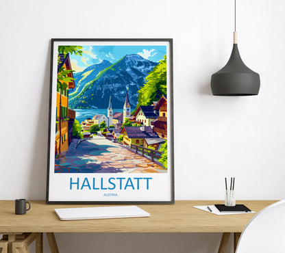 Hallstatt Austria Travel Poster