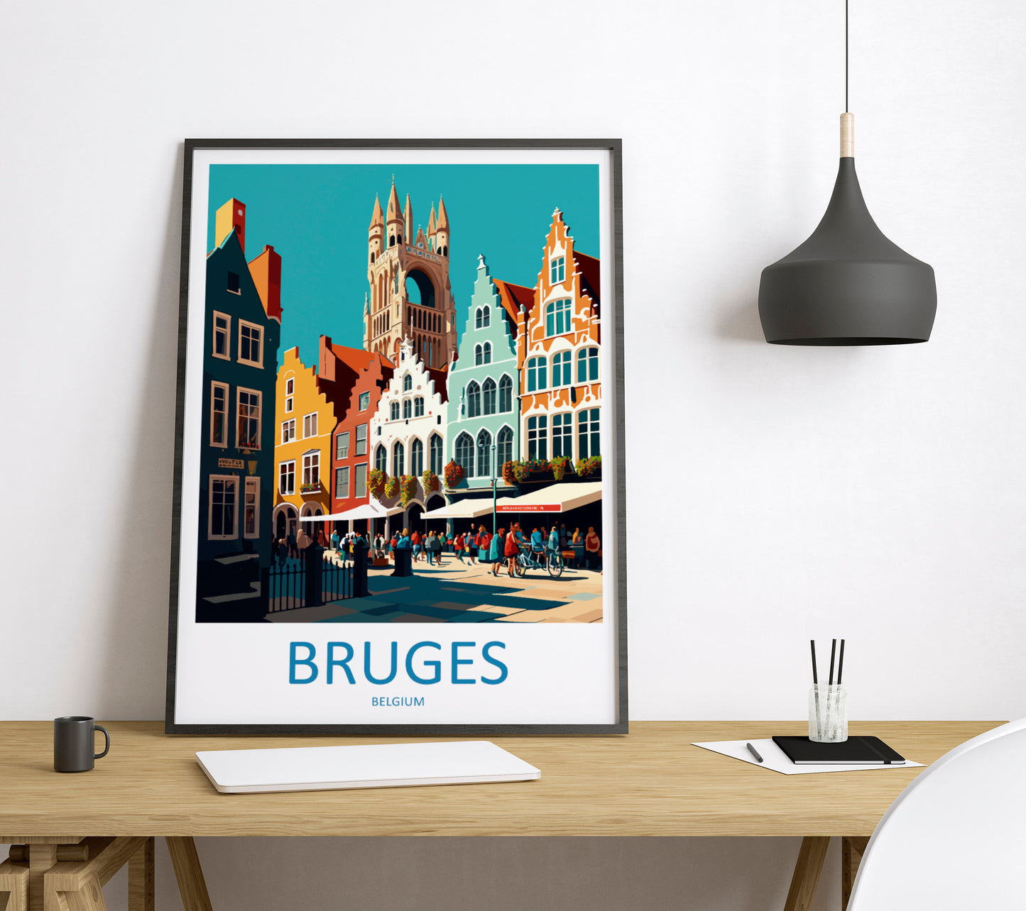 Bruges Belgium Travel Poster