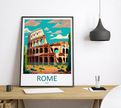 Rome Italy Travel Poster