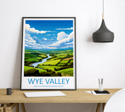 Wye Valley England Travel Poster