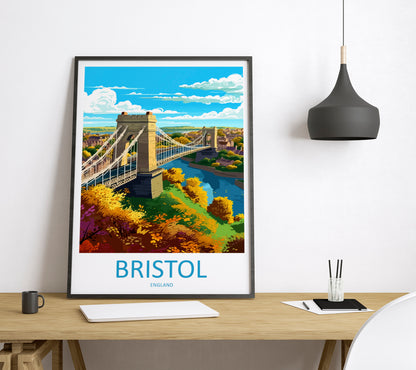 Bristol City England Travel Poster