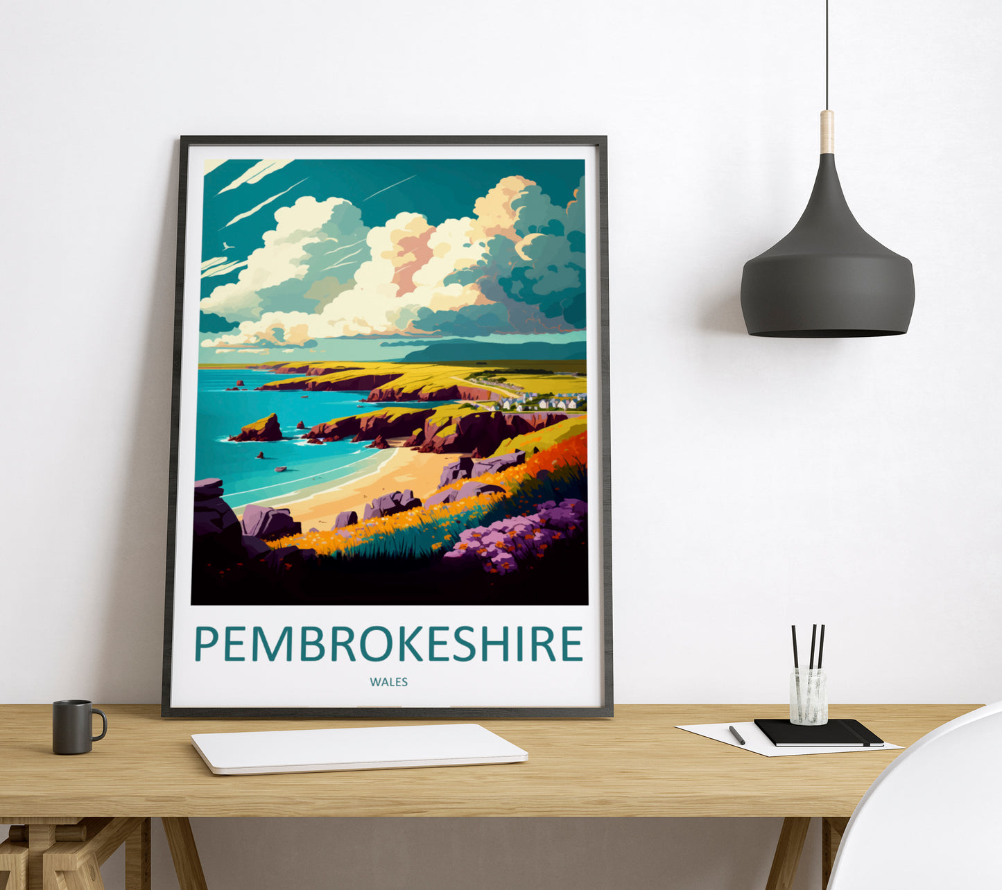 Pembrokeshire Wales Travel Poster