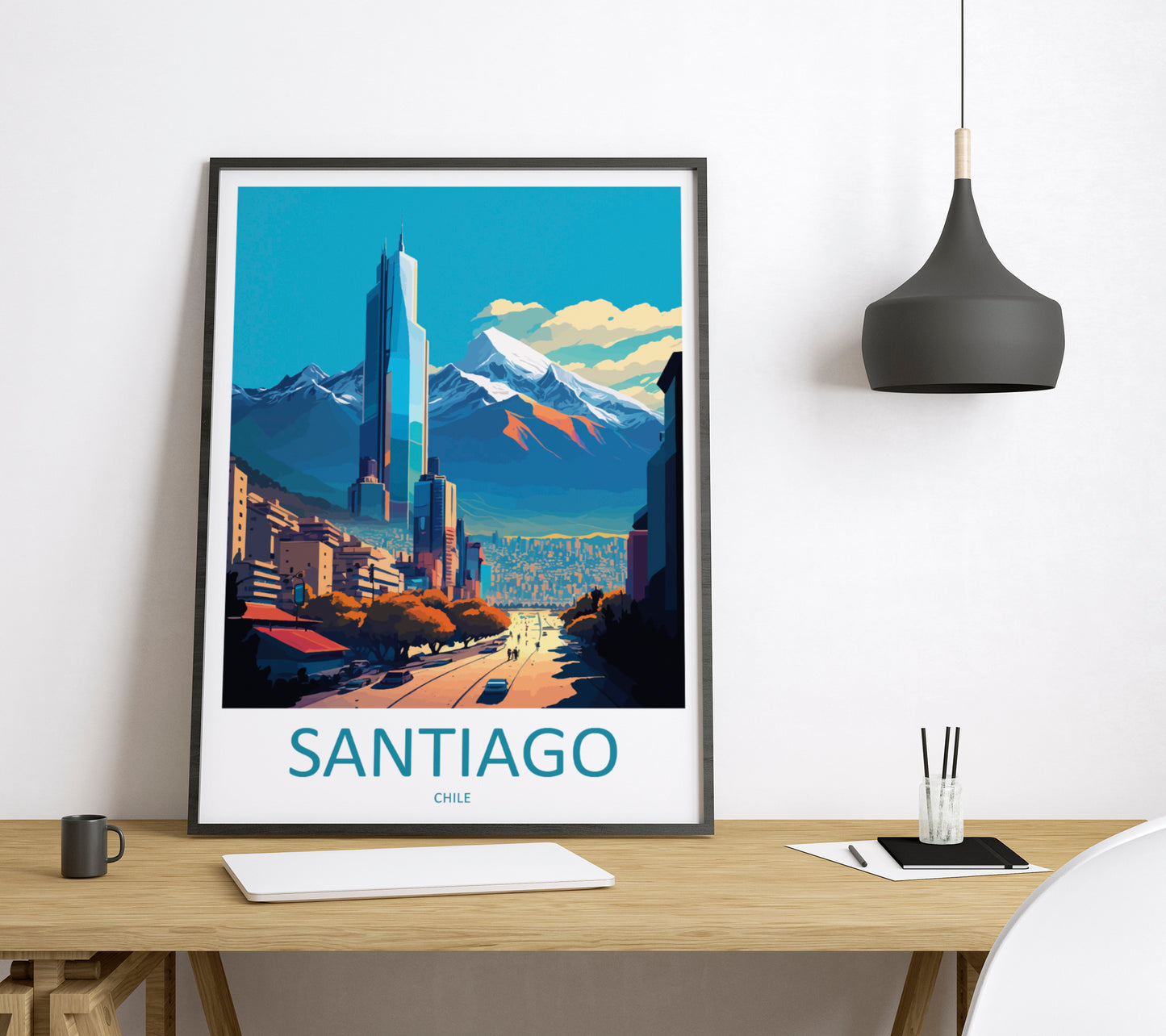 Santiago Chile Travel Poster