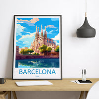 Barcelona Spain Travel Poster