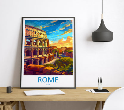 Rome Italy Travel Poster