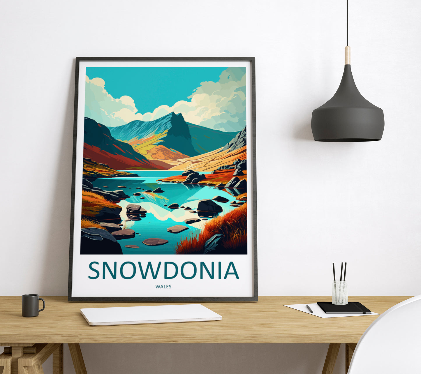 Snowdonia Wales Travel Poster