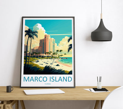 Marco Island USA Travel Poster