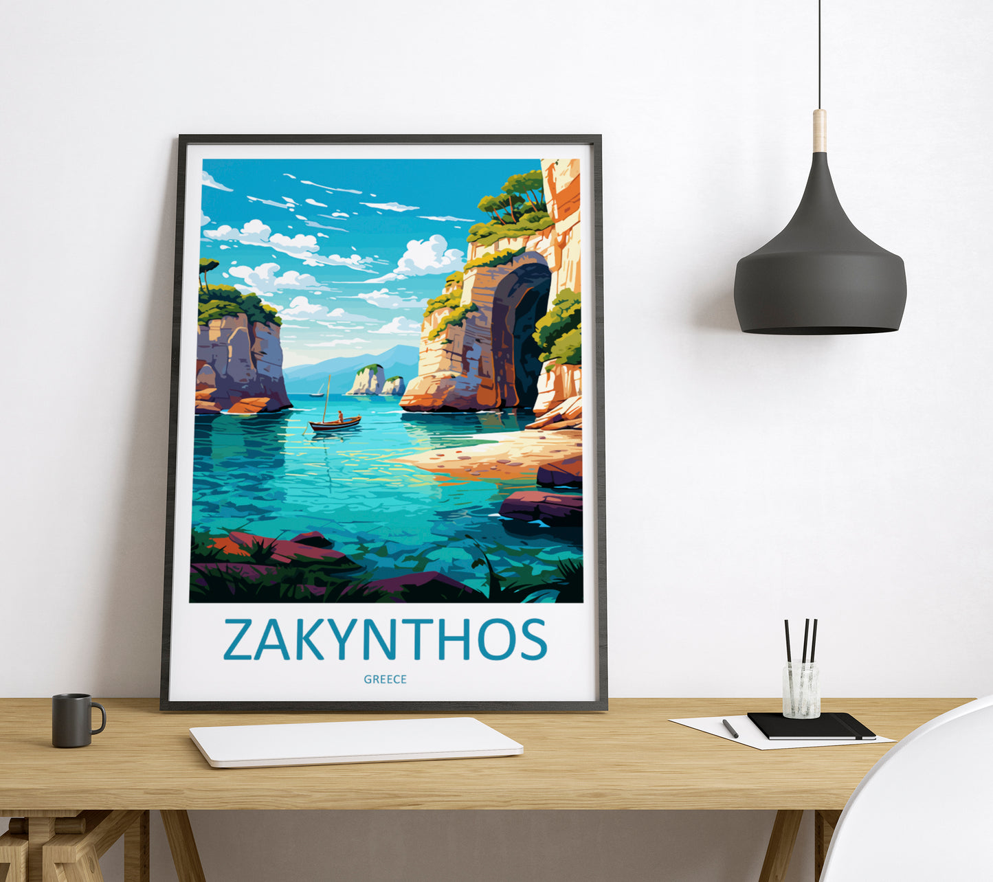 Zakynthos Greece Travel Poster