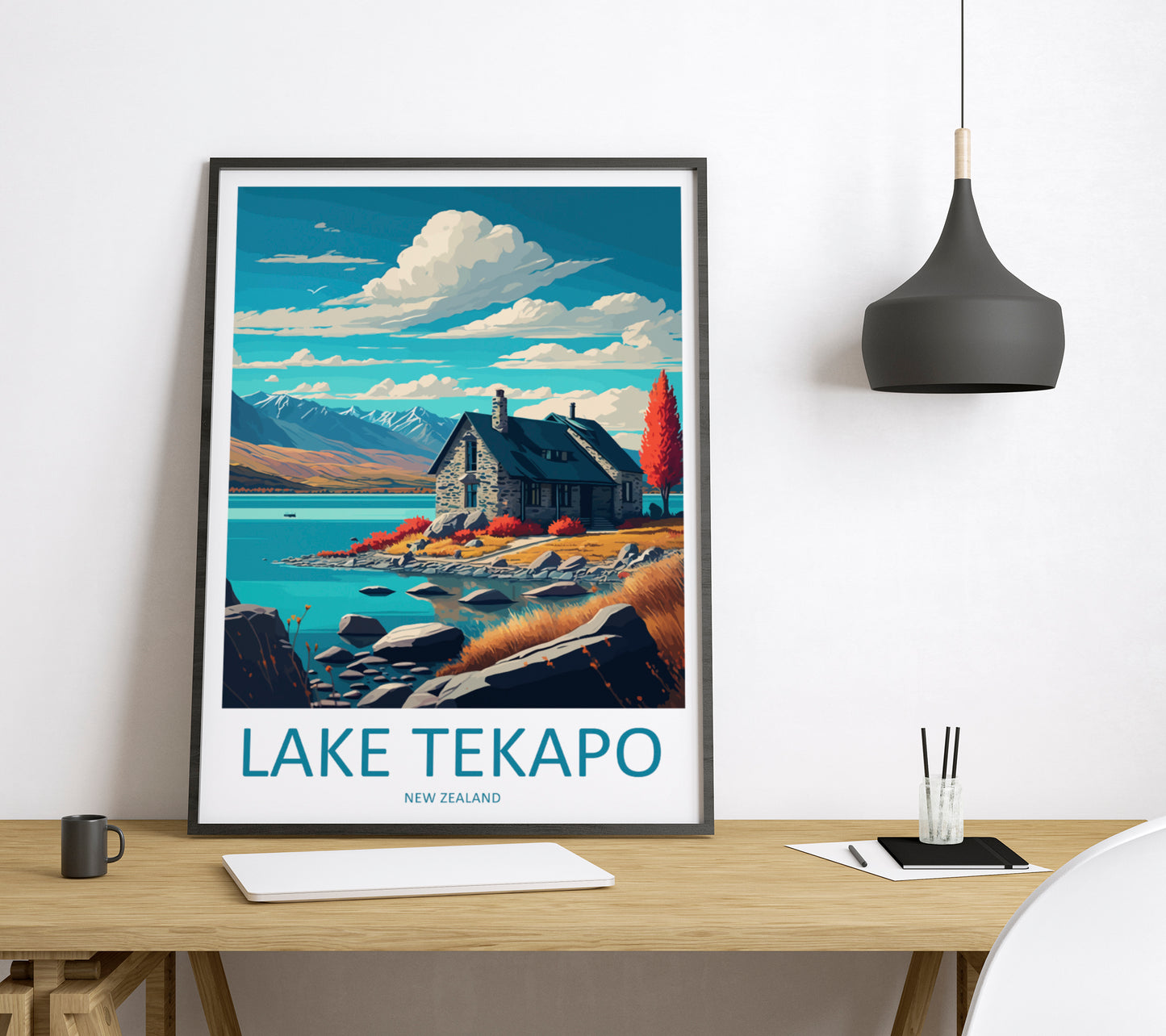 Lake Tekapo New Zealand Travel Poster