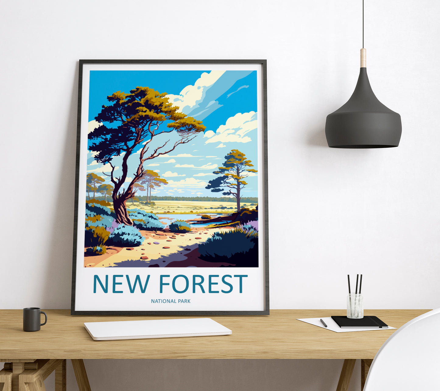 New Forest England Travel Poster