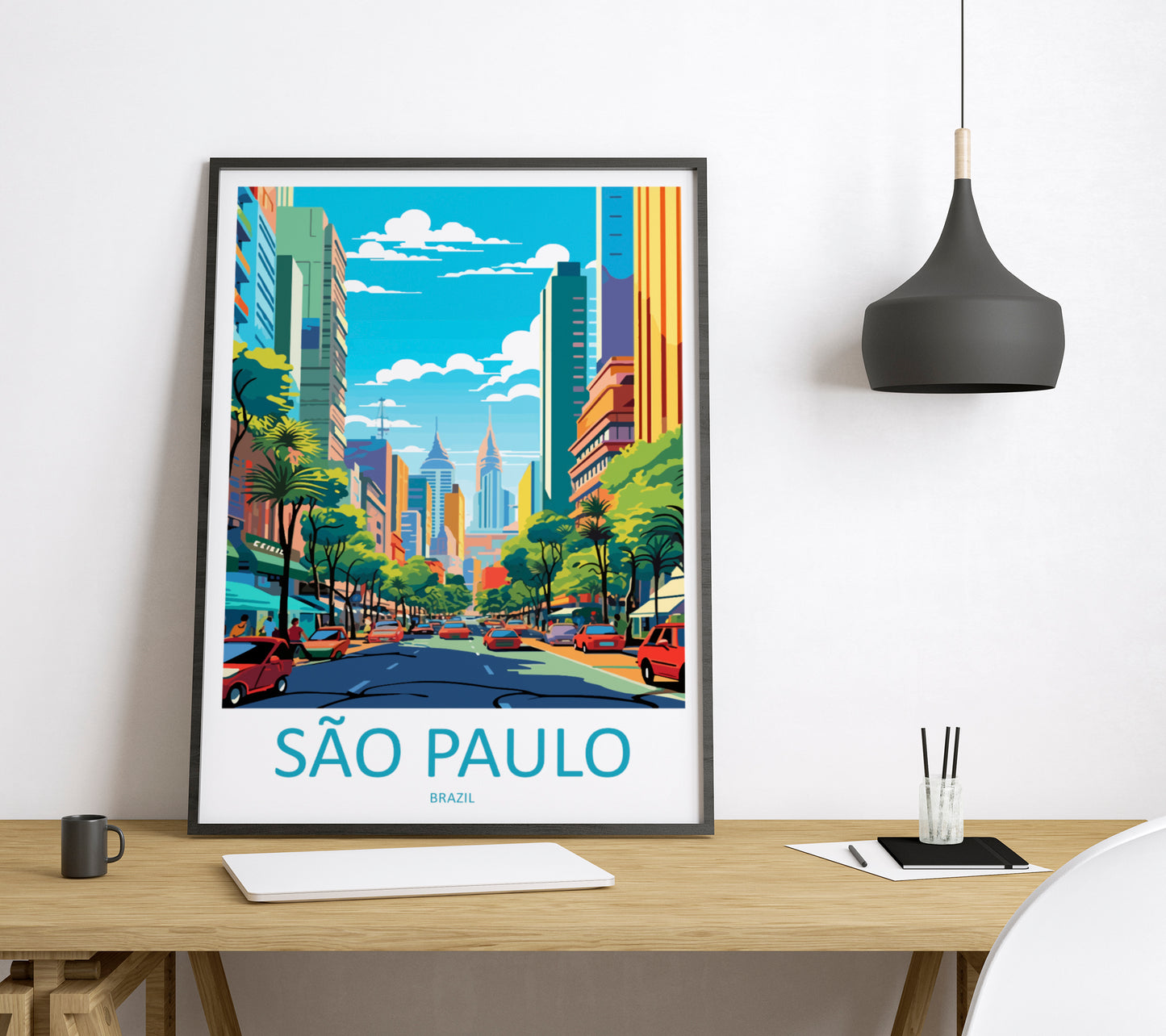 Sao Paulo Brazil Travel Poster