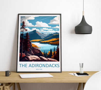 The Adirondacks USA Travel Poster