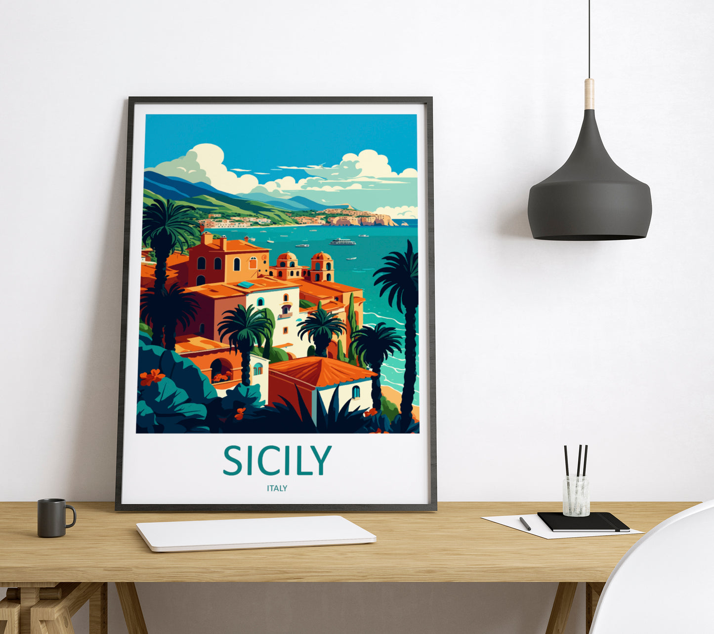 Sicily Italy Travel Poster
