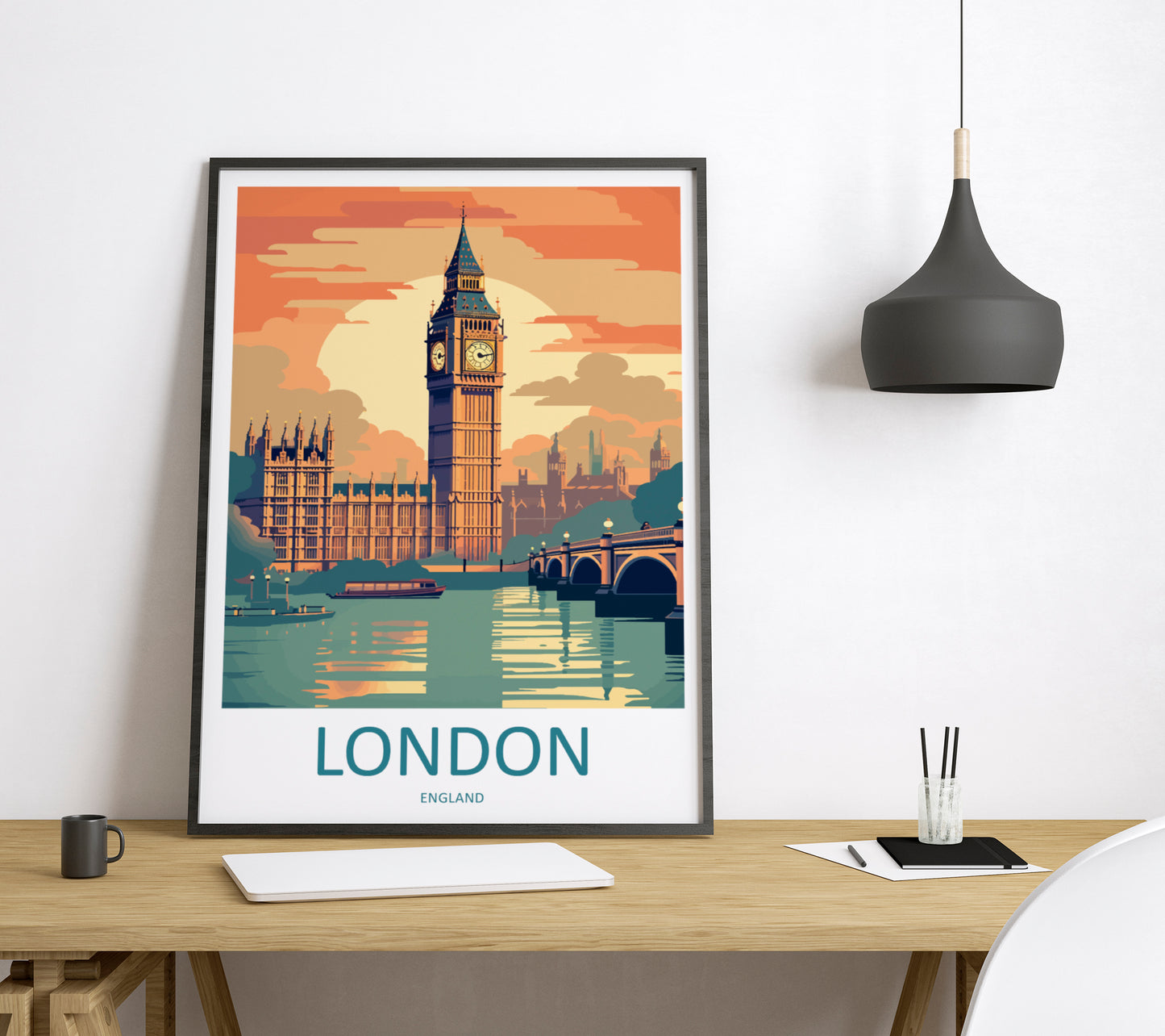 London City England Travel Poster