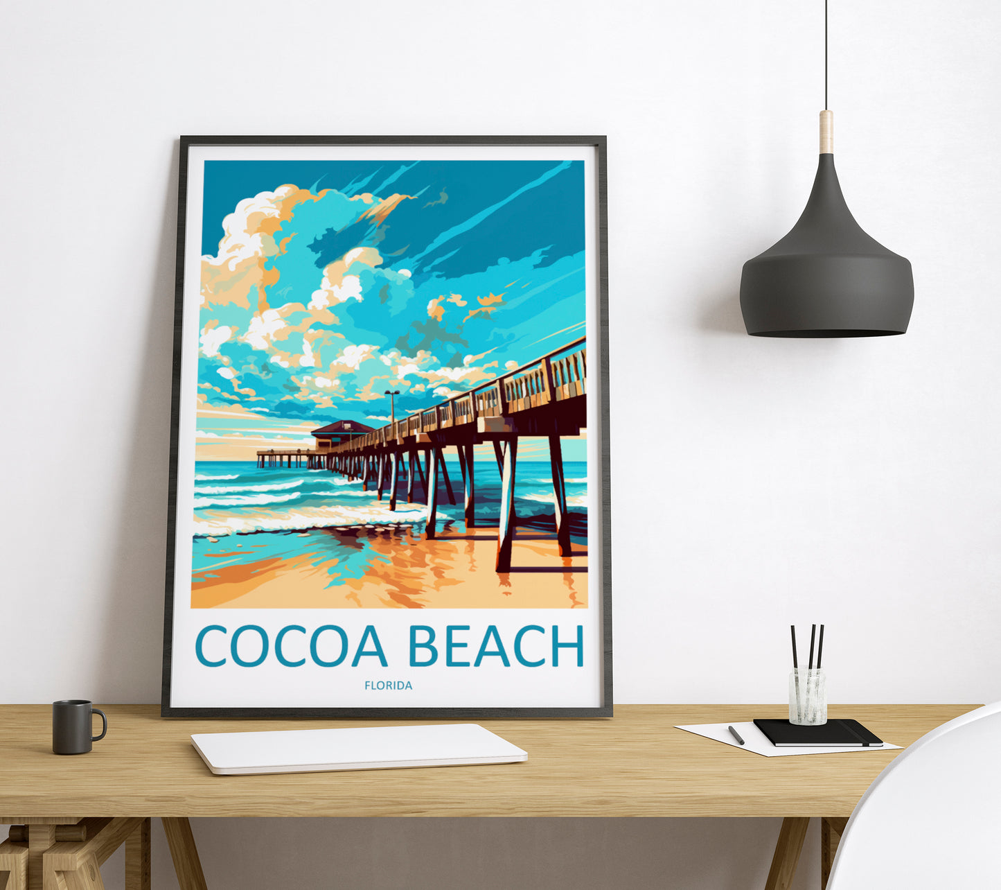 Cocoa Beach USA Travel Poster