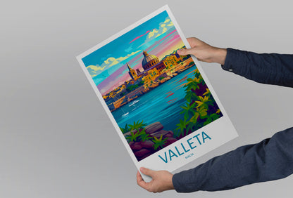 Valletta Malta Travel Poster