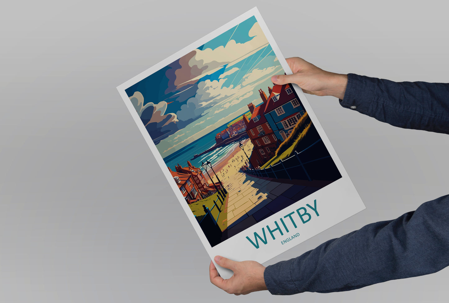 Whitby England Travel Poster