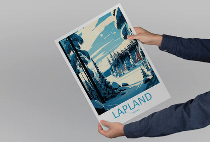 Lapland Finland Travel Poster