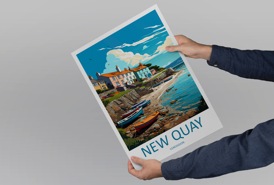 New Quay Wales Travel Poster