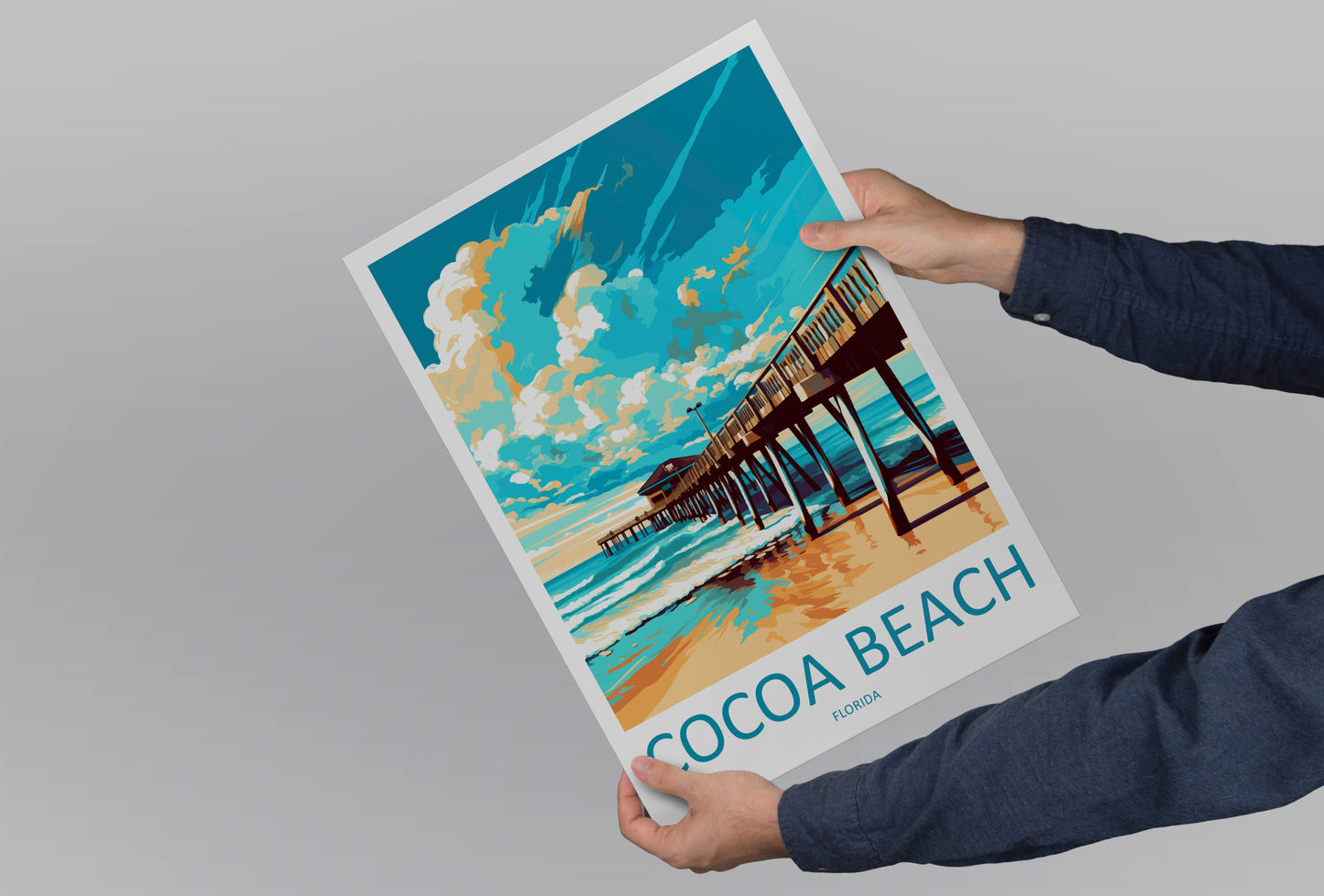 Cocoa Beach USA Travel Poster