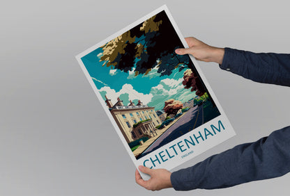 Cheltenham England Travel Poster