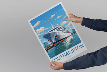 Southampton England Travel Poster