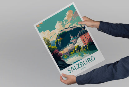 Salzburg Austria Travel Poster