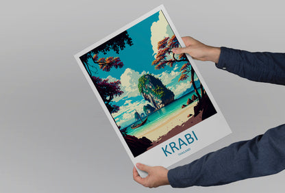 Krabi Thailand Travel Poster