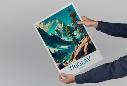 Triglav Slovenia Travel Poster