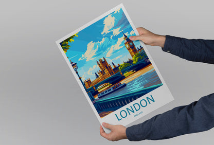 London City England Travel Poster