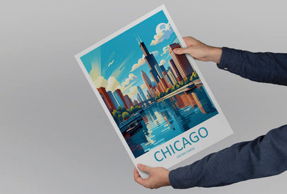 Chicago United States Travel Poster