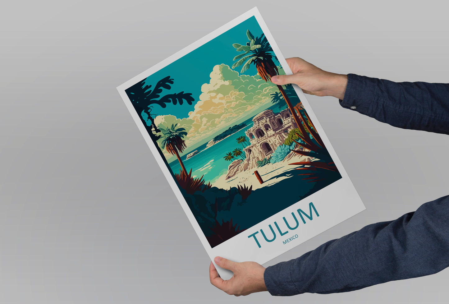 Tulum Mexico Travel Poster