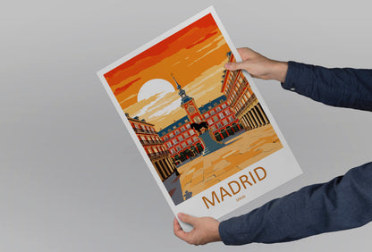 Madrid Spain Travel Poster