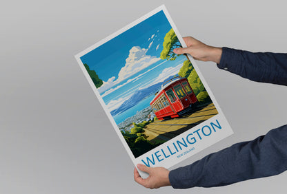 Wellington New Zealand Travel Poster