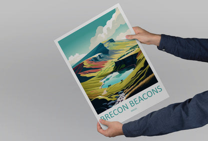 Brecon Beacons Wales Travel Poster