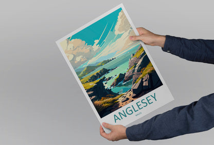 Anglesey Wales Travel Poster