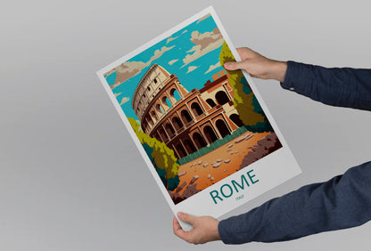 Rome Italy Travel Poster