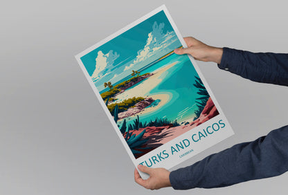 Turks and Caicos Caribbean Travel Poster