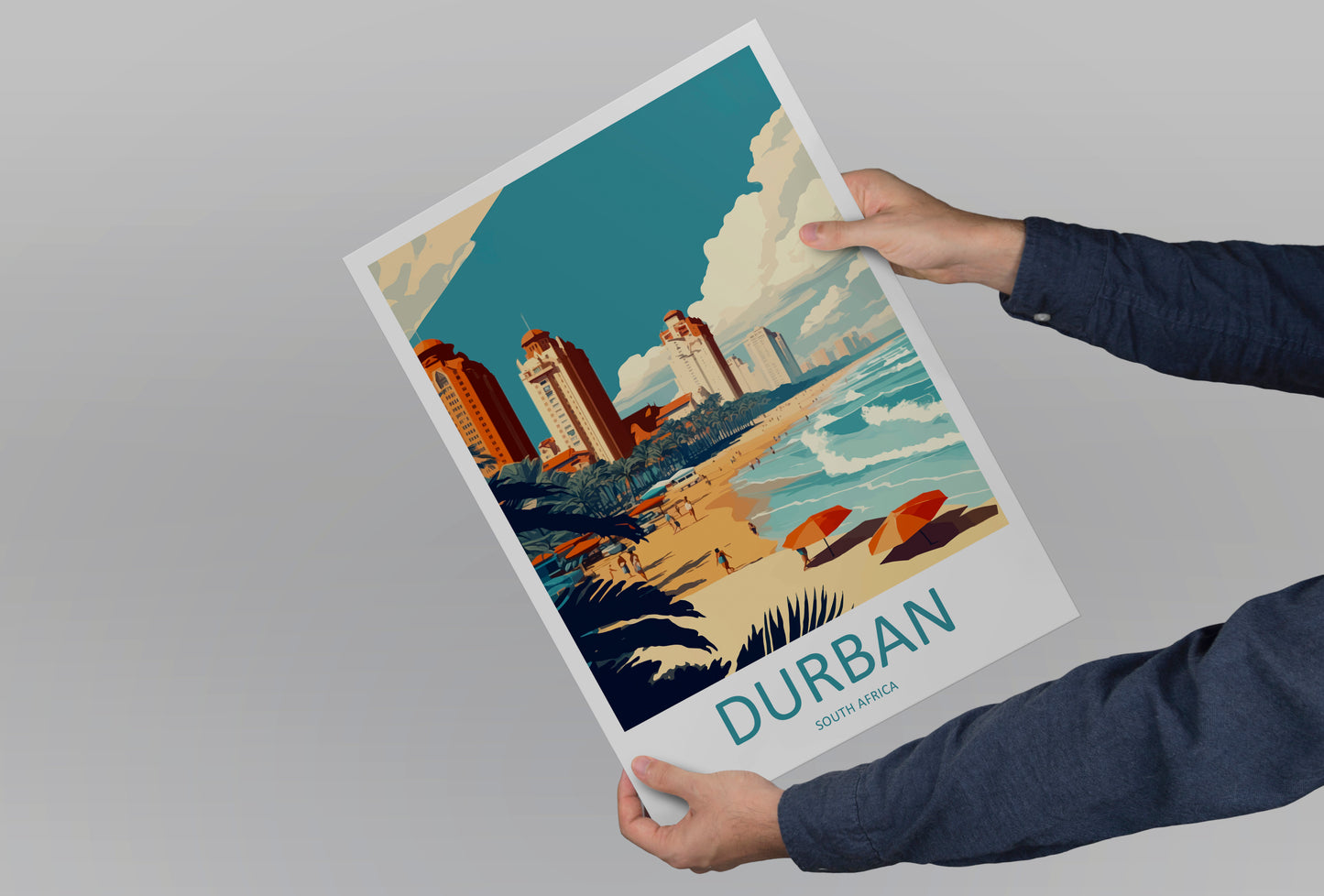 Durban South Africa Travel Poster