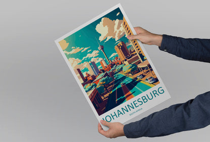 Johannesburg South Africa Travel Poster