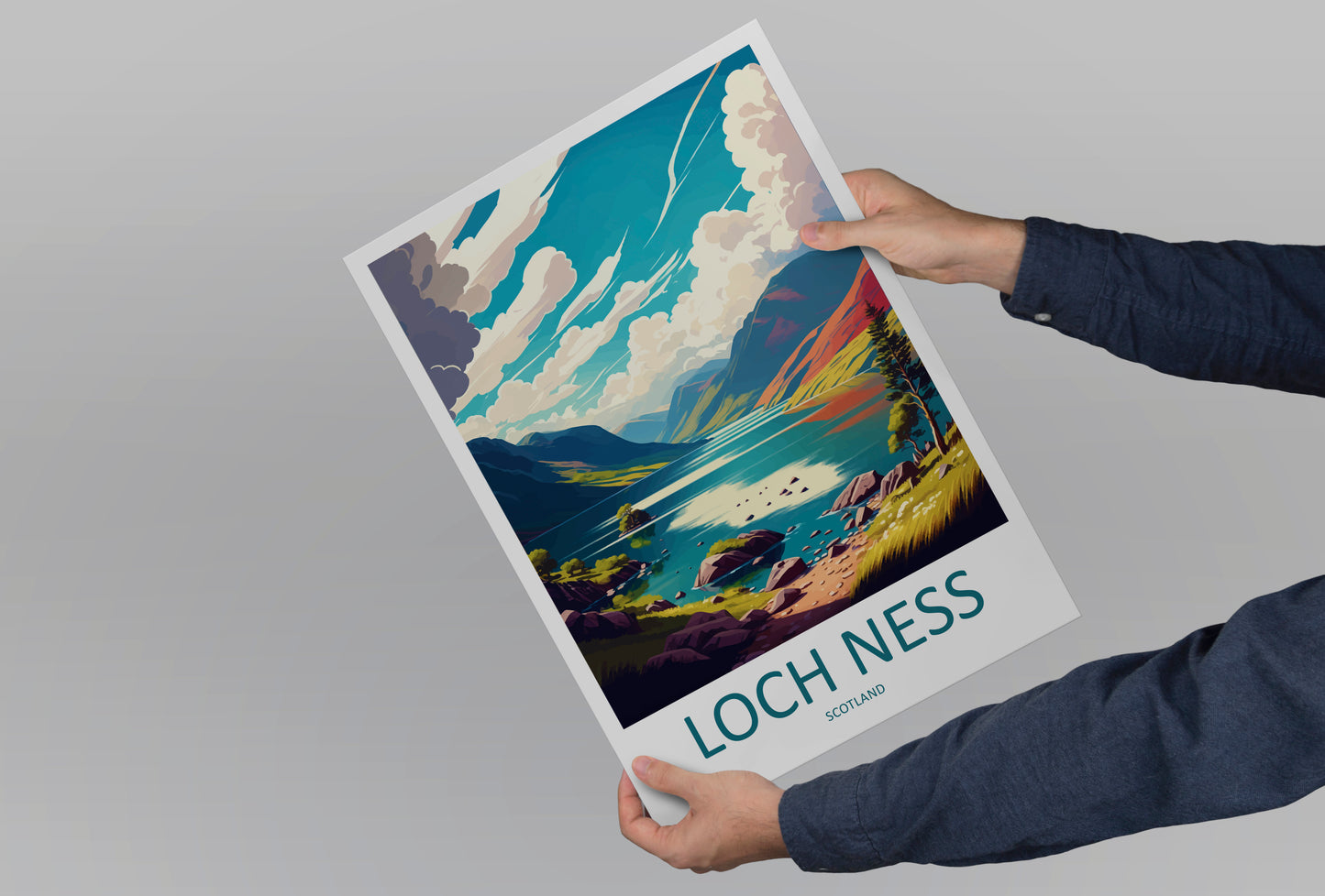 Loch Ness Scotland Travel Poster