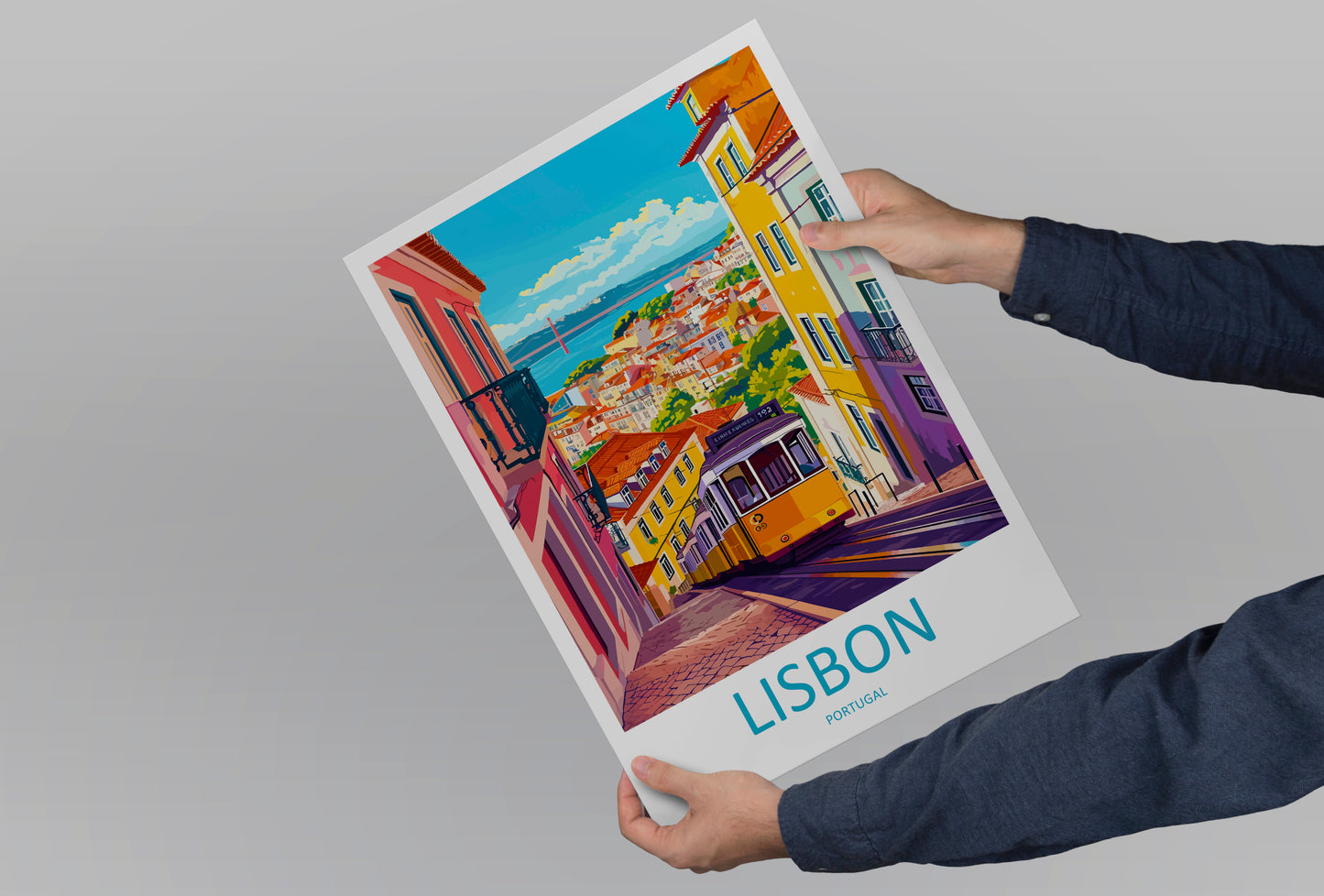 Lisbon Portugal Travel Poster