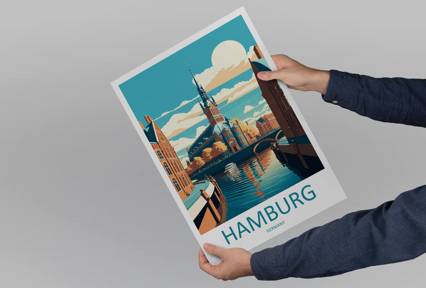 Hamburg Germany Travel Poster