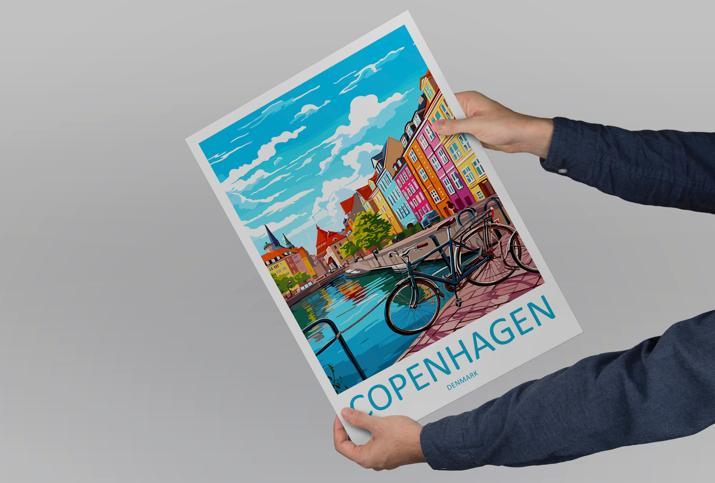 Copenhagen Denmark Travel Poster